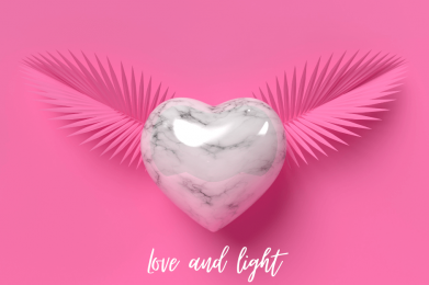 love and light marble heart image